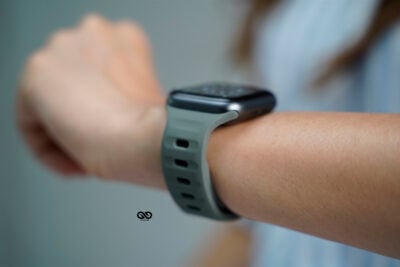 Ash Green Waterproof Silicone Sports Band for Apple Watch 42MM 41MM 40MM Series 4 5 6 7 8 9 10 SE SE 2 Gen