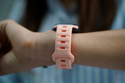 Pink Waterproof Silicone Sports Band for Apple Watch 42MM 41MM 40MM Series 4 5 6 7 8 9 10 SE SE 2 Gen