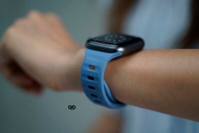 Cool Blue Waterproof Silicone Sports Band for Apple Watch 42MM 41MM 40MM Series 4 5 6 7 8 9 10 SE SE 2 Gen