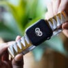 Gold Silver Glossy Matte Link Strap For Apple Watch 44MM 45MM 46MM Series 4 5 6 7 8 9 10 SE SE 2 Gen