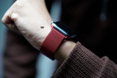 Milanese magnetic metal loop strap Red for Apple Watch 44MM 45MM Series 4 5 6 7 8 9 SE SE 2 Gen