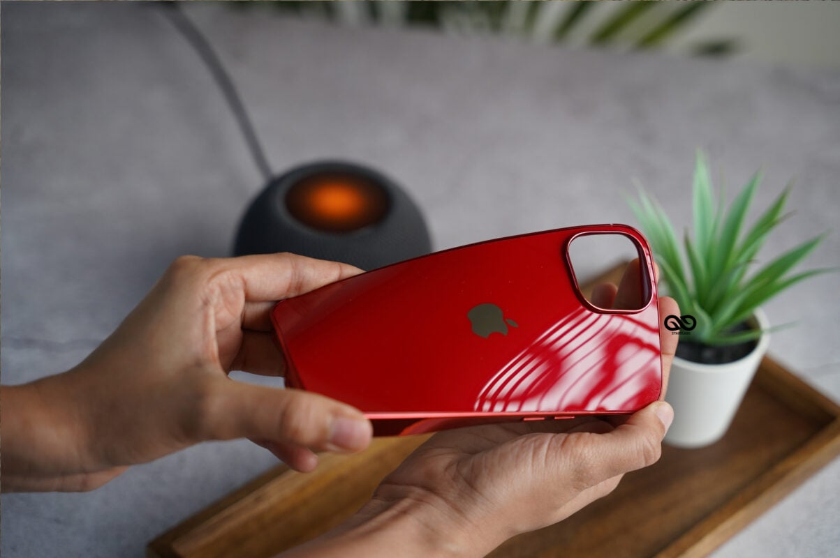 Red Glass Finish Soft case for iPhone 14 Plus