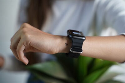 Black Silicone Ocean Band For Apple Watch 42MM 41MM 40MM Series 4 5 6 7 8 9 10 SE SE 2 Gen