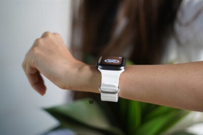 White Silicone Ocean Band For Apple Watch 42MM 41MM 40MM Series 4 5 6 7 8 9 10 SE SE 2 Gen