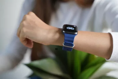 Blue Silicone Ocean Band For Apple Watch 42MM 41MM 40MM Series 4 5 6 7 8 9 10 SE SE 2 Gen