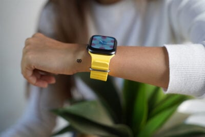 Yellow Silicone Ocean Band For Apple Watch 42MM 41MM 40MM Series 4 5 6 7 8 9 10 SE SE 2 Gen