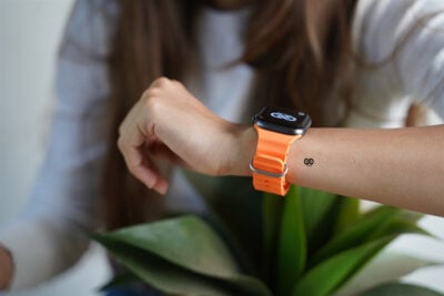 Orange Silicone Ocean Band For Apple Watch 42MM 41MM 40MM Series 4 5 6 7 8 9 10 SE SE 2 Gen