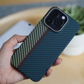 Real Aramid Carbon Fiber Case Yellow/Red/Blue For iPhone 14 Pro