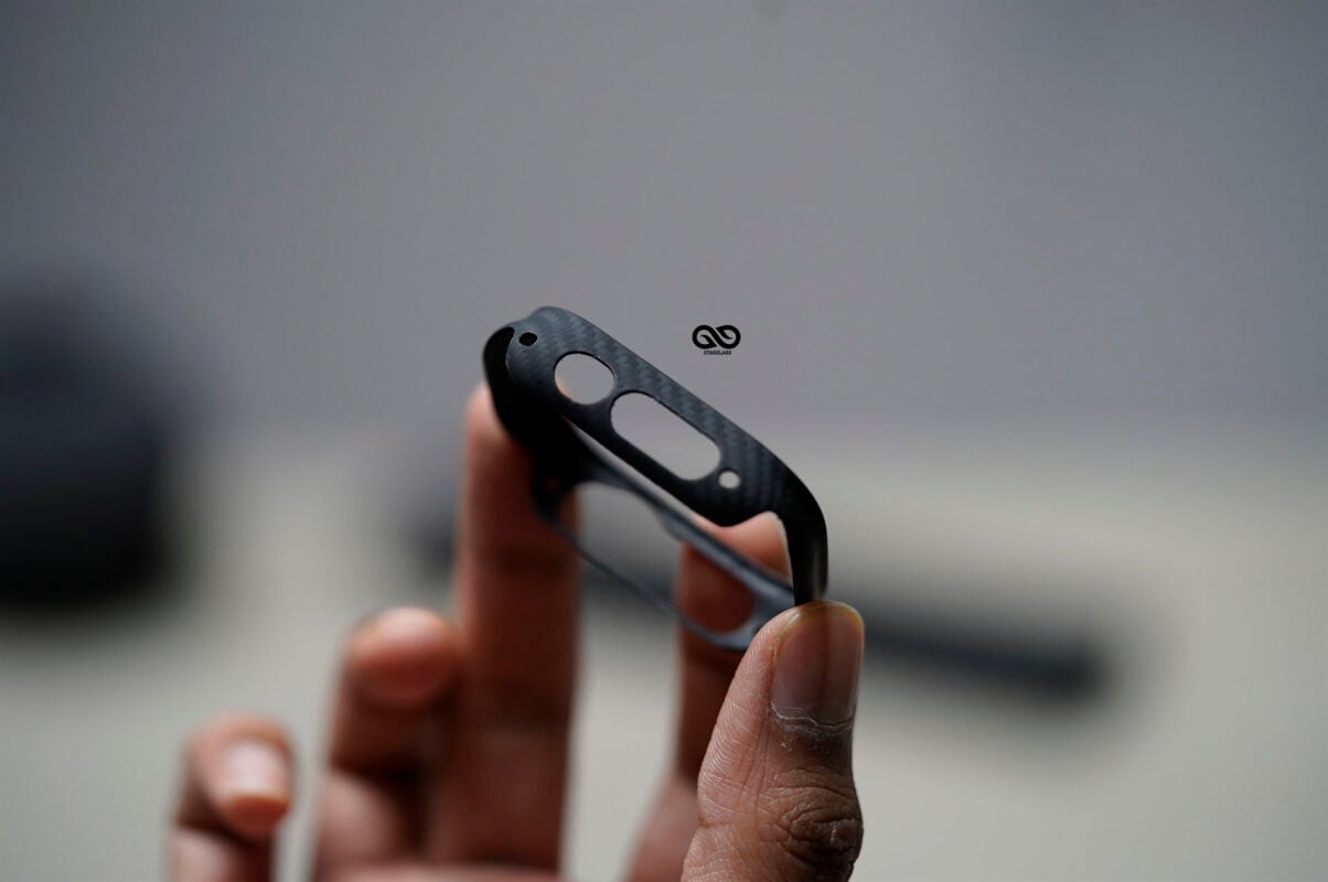 Black & Grey Real Aramid Carbon Fiber Bumper for Apple Watch 49/46/45/44/42/41/40 MM