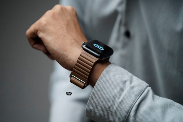 Saddle Brown Magnetic Leather Loop For Apple Watch 44MM 45MM 46MM Series 4 5 6 7 8 9 10 SE SE 2 Gen