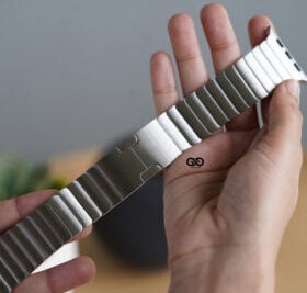 Link Strap Silver Metal Belt for Apple Watch 44MM 45MM 46MM Series 4 5 6 7 8 9 10 SE SE 2 Gen