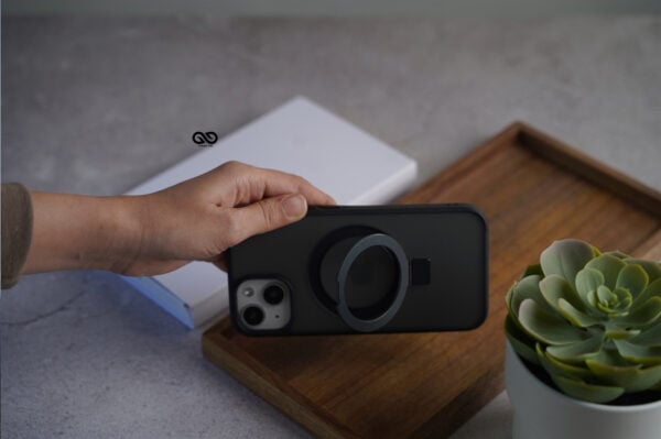 Smoky Black Alpha Magnetic Ring Case For iPhone 15/15Plus/15Pro/15Pro Max - Image 14