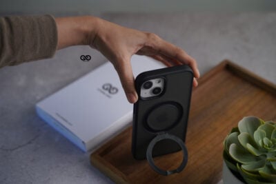 Smoky Black Alpha Magnetic Ring Case For iPhone 15/15Plus/15Pro/15Pro Max