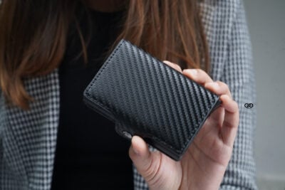 Carbon Fiber Leather Card and Cash Holder