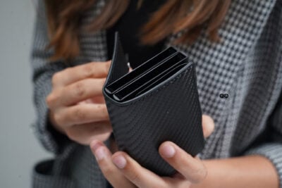 Carbon Fiber Leather Card and Cash Holder
