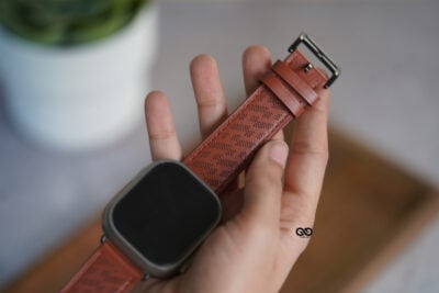 Faux leather strap (casual/office look) For iWatch 49 mm for Series Ultra