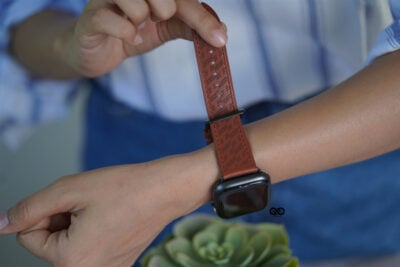 Faux leather strap (casual/office look) For iWatch 49 mm for Series Ultra