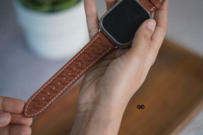 Faux leather strap (casual/office look) For iWatch 49 mm for Series Ultra