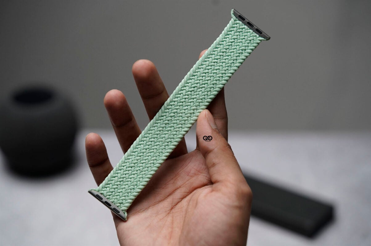 Pistachio Braided Solo Loop For Apple Watch 49 (Series Ultra/Ultra 2/Ultra 3)