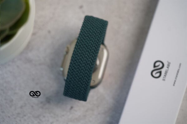 Midnight Green Braided Solo Loop For Apple Watch 49 MM Series Ultra/Ultra 2 - Image 6