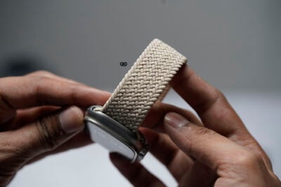 Beige Braided Solo Loop For Apple Watch 49 MM Series Ultra/Ultra 2