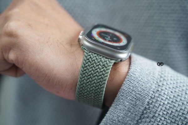 Inverness Green Braided Solo Loop For Apple Watch 49 MM Series Ultra/Ultra 2 - Image 5
