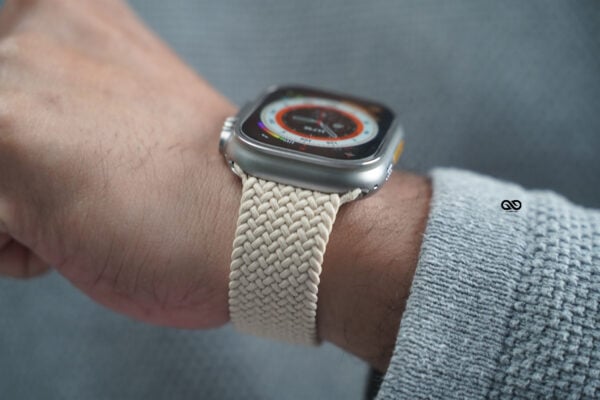 Beige Braided Solo Loop For Apple Watch 49 MM Series Ultra/Ultra 2 - Image 3