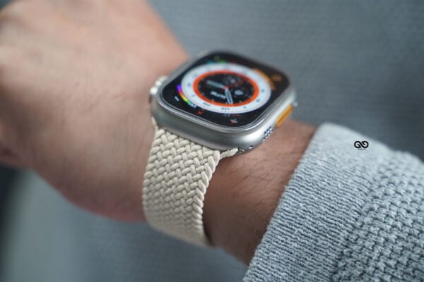 Beige Braided Solo Loop For Apple Watch 49 MM Series Ultra/Ultra 2 - Image 5