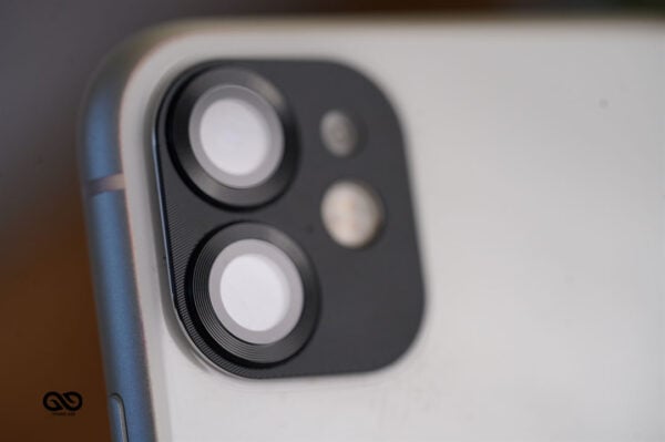 Black Shockproof Camera Lens For iPhone 12/12 Mini - Image 2