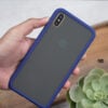 Matte Cases with Colored Buttons for Xs Max