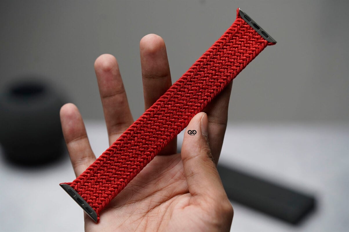 Red Braided Solo Loop For Apple Watch 49 MM Series Ultra/Ultra 2