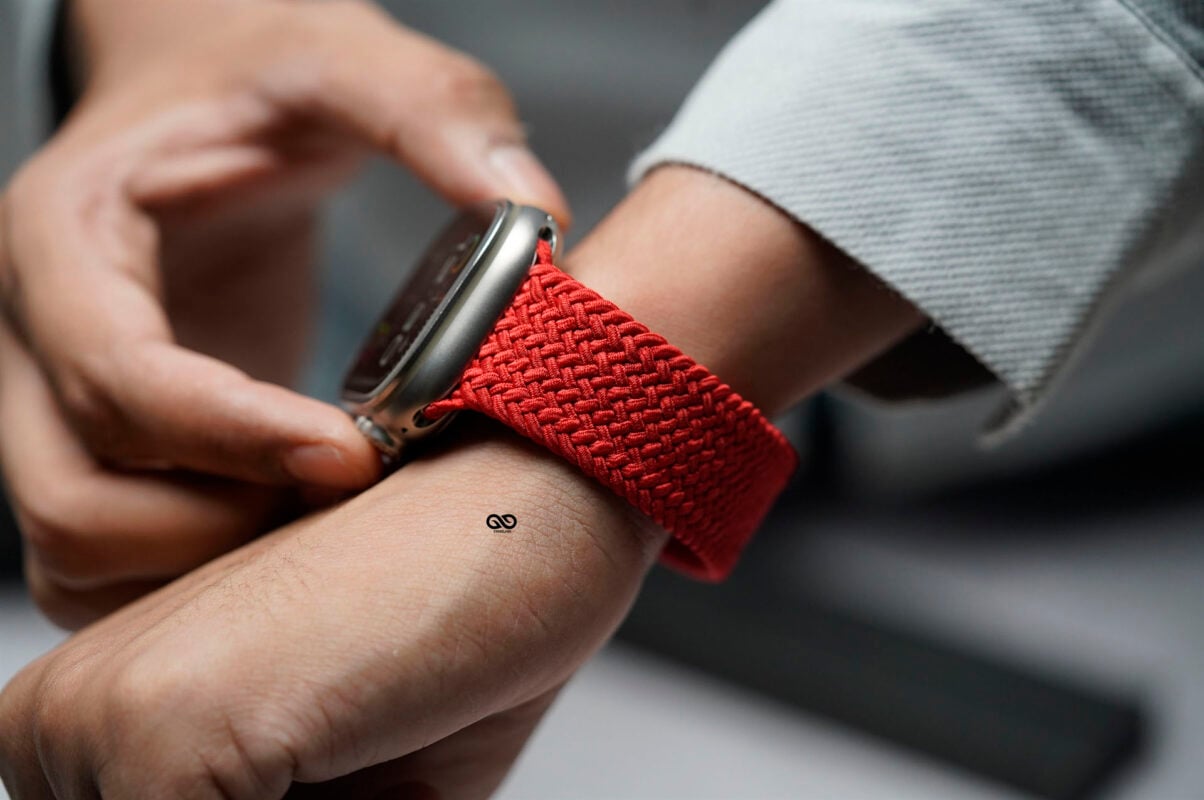 Red Braided Solo Loop For Apple Watch 49 MM Series Ultra/Ultra 2