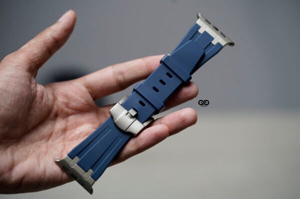 Atlantic Blue Fluoro Rubber Strap With Titanium Buckle For Apple Watch 49 MM Series Ultra/Ultra 2 - Image 14