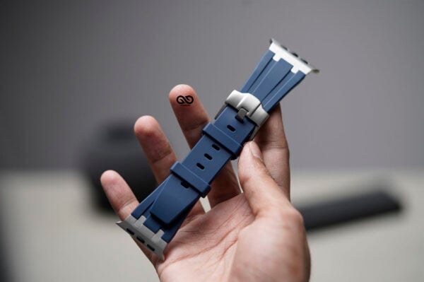 Atlantic Blue Fluoro Rubber Strap With Titanium Buckle For Apple Watch 49 MM Series Ultra/Ultra 2 - Image 8