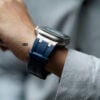 Atlantic Blue Fluoro Rubber Strap With Titanium Buckle For Apple Watch 49 MM Series Ultra/Ultra 2