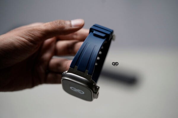 Atlantic Blue Fluoro Rubber Strap With Titanium Buckle For Apple Watch 49 MM Series Ultra/Ultra 2 - Image 11