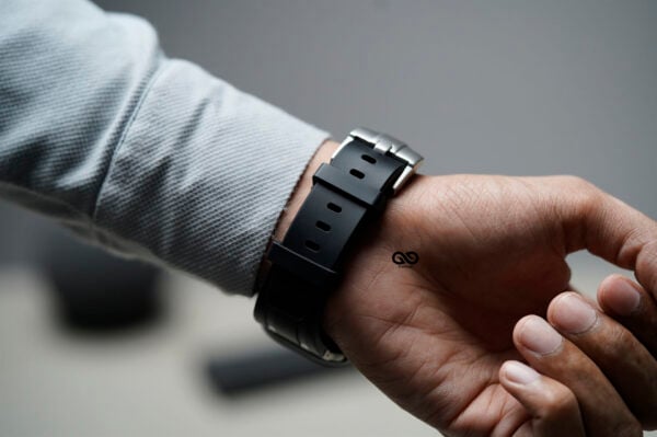Black Fluoro Rubber Strap With Titanium Buckle For Apple Watch 49 MM Series Ultra/Ultra 2 - Image 16