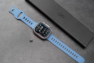 Cool Blue Waterproof Silicone Sports Band for Apple Watch 49 MM Series Ultra/Ultra 2