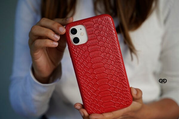 Designer Croc Textured Faux Leather Case - Image 47