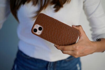 Designer Croc Textured Faux Leather Case