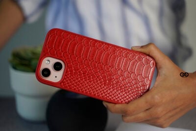 Designer Croc Textured Faux Leather Case