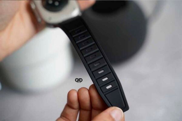 Black Fluoro Rubber Strap With Titanium Buckle For Apple Watch 49 MM Series Ultra/Ultra 2 - Image 14