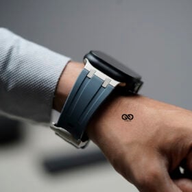 Lunar Grey Fluoro Rubber Strap With Titanium Buckle For Apple Watch 49 MM (Series Ultra/Ultra 2/Ultra 3)