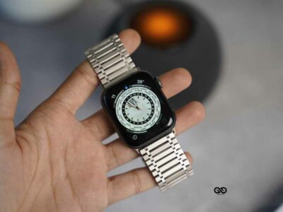 Braided Beige Apple Watch Band Series 9 8 7 6 5 4 3 SE Women