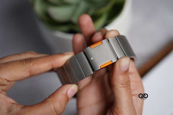 Titanium Matte Finish Detachable Link Strap With Magnetic Closure For Apple Watch 49 MM Series Ultra/Ultra 2 - Image 33