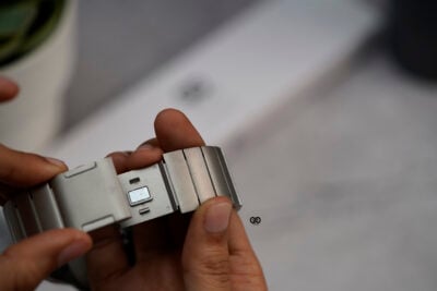 Titanium Matte Finish Detachable Link Strap With Magnetic Closure For Apple Watch 44MM 45MM 46MM Series 4 5 6 7 8 9 10 11 (SE 2 3 Gen) 134 Titanium Matte Finish Detachable Link Strap With Magnetic Closure For Apple Watch 44MM 45MM 46MM Series 4 5 6 7 8 9 10 11 (SE 2 3 Gen)