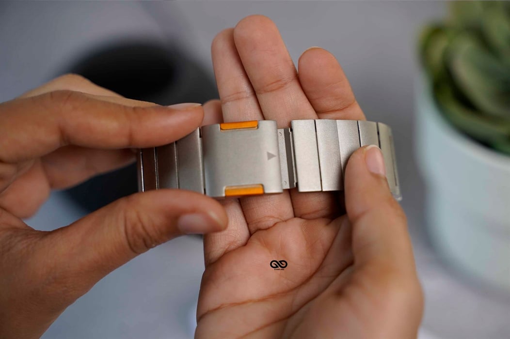 Titanium Matte Finish Detachable Link Strap With Magnetic Closure For Apple Watch 44MM 45MM 46MM Series 4 5 6 7 8 9 10 11 (SE 2 3 Gen) 13 Titanium Matte Finish Detachable Link Strap With Magnetic Closure For Apple Watch 44MM 45MM 46MM Series 4 5 6 7 8 9 10 11 (SE 2 3 Gen) - Image 13