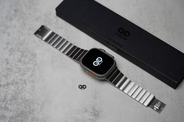Titanium Matte Finish Detachable Link Strap With Magnetic Closure For Apple Watch 49 MM Series Ultra/Ultra 2 - Image 38