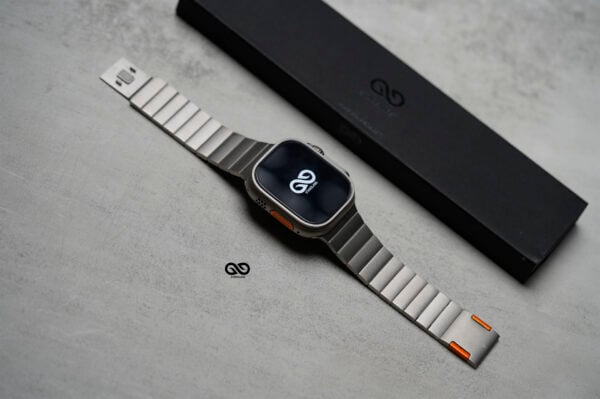 Titanium Matte Finish Detachable Link Strap With Magnetic Closure For Apple Watch 49 MM Series Ultra/Ultra 2 - Image 40