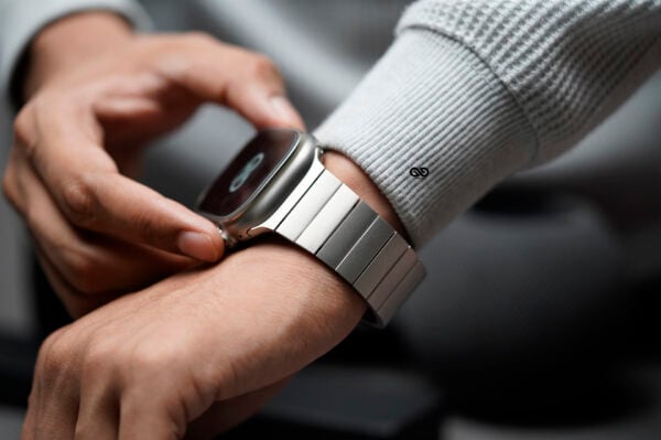 Titanium Matte Finish Detachable Link Strap With Magnetic Closure For Apple Watch 49 MM Series Ultra/Ultra 2 - Image 25